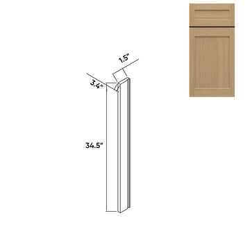 RTA - Oak Shaker - 1 1/2"W - Wood Return - 1.5"W x 34.5"H x 0.75"D - OS-DWR1 1/2