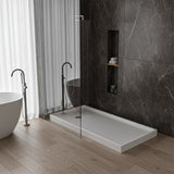 Shower Tray - Right Drain Single Threshold - Acrylic and Fiberglass -  60 X 32 X 5.5