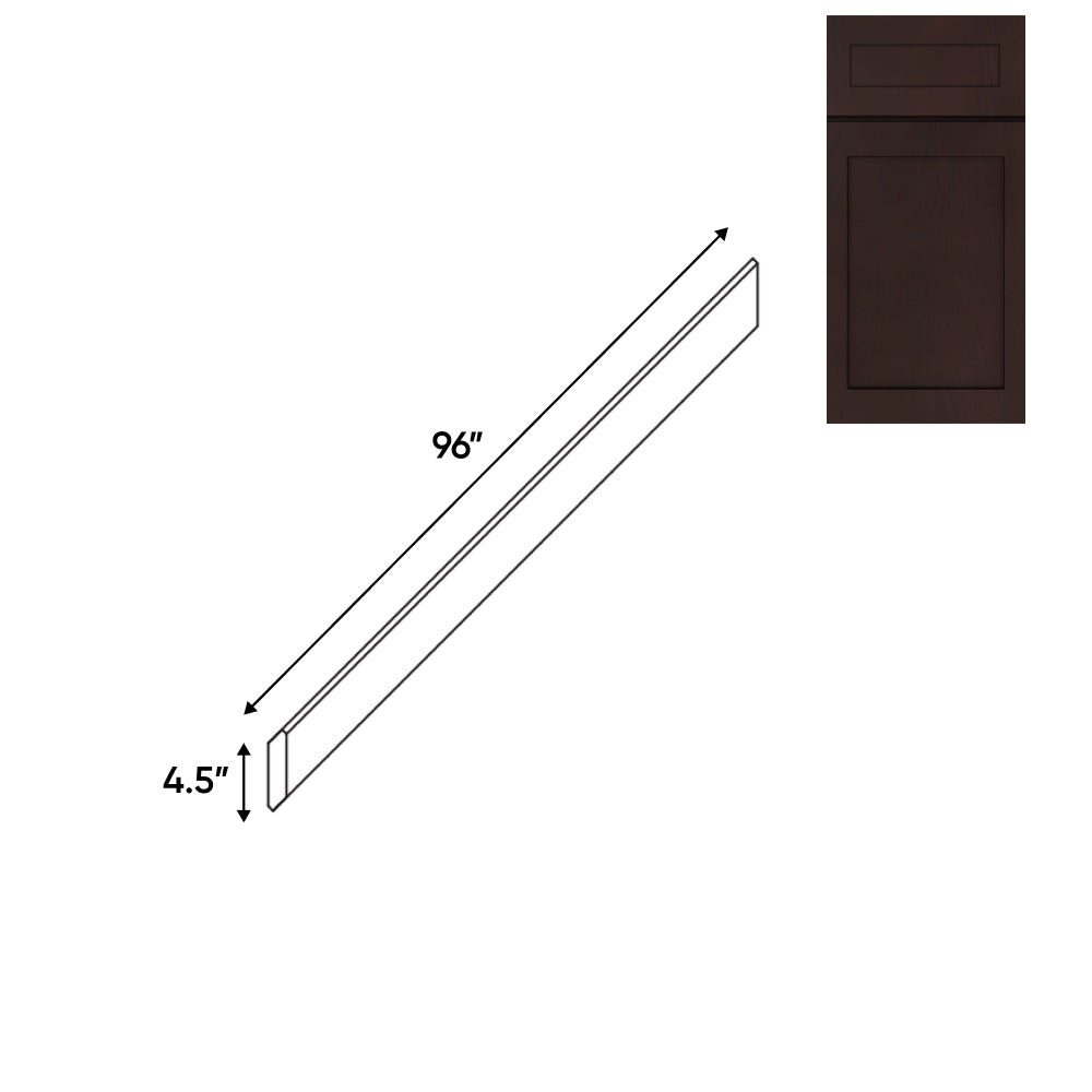 RTA - Beech Espresso - Crown Molding - 96"W x 3.5"H x 4.5"D - BE-CMS4-1/2