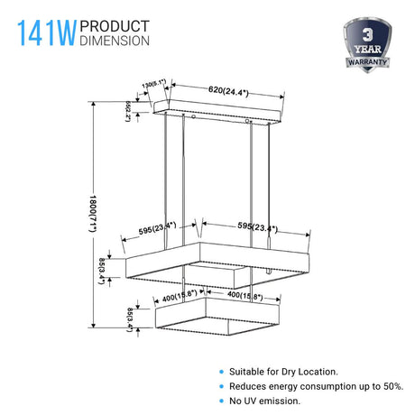 2-lights-square-chandelier-lighting-141w-3000k-brown-hanging-chandelier-lights