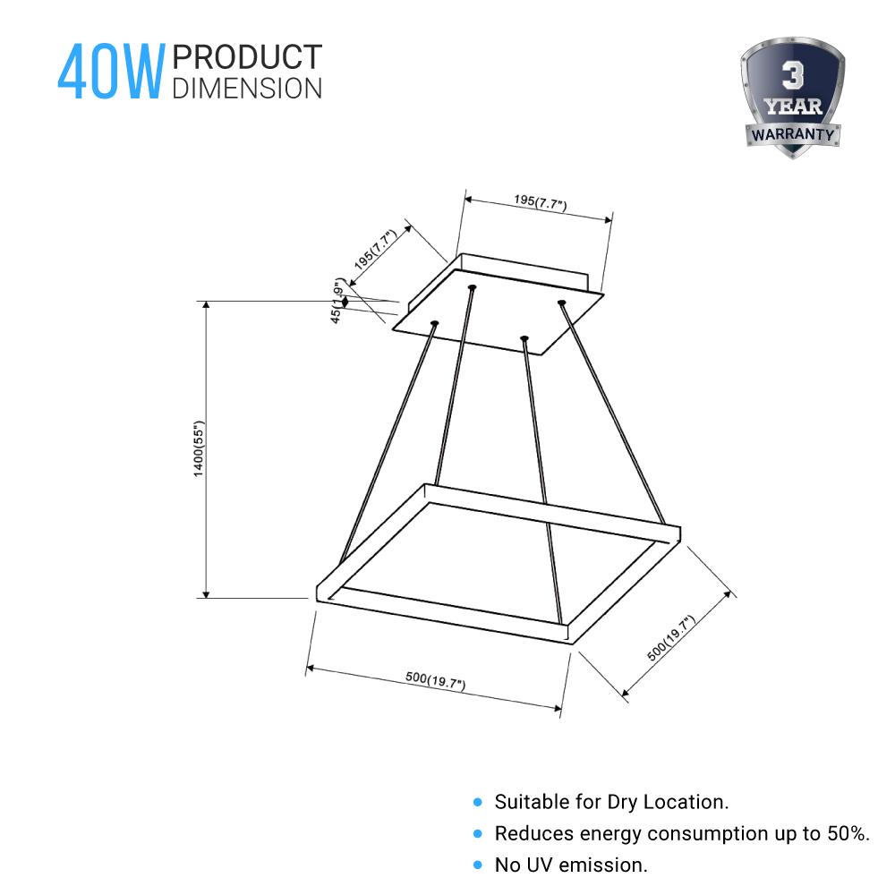 40w-3000k-dimmable-modern-square-chandelier-lights