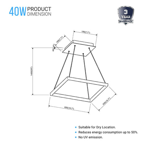 40w-3000k-dimmable-modern-square-chandelier-lights