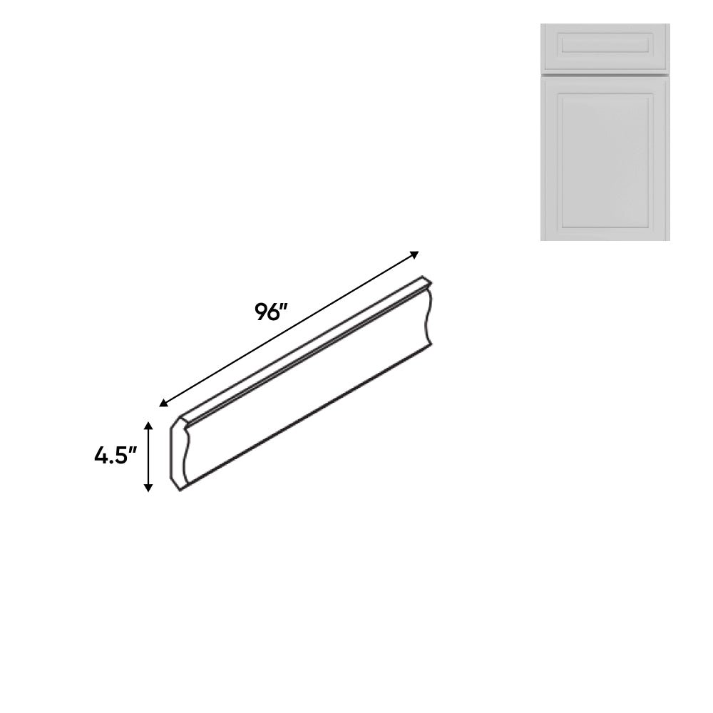 RTA - Elegant Shaker White - 4.5"W x 96"L - Wood Crown Molding