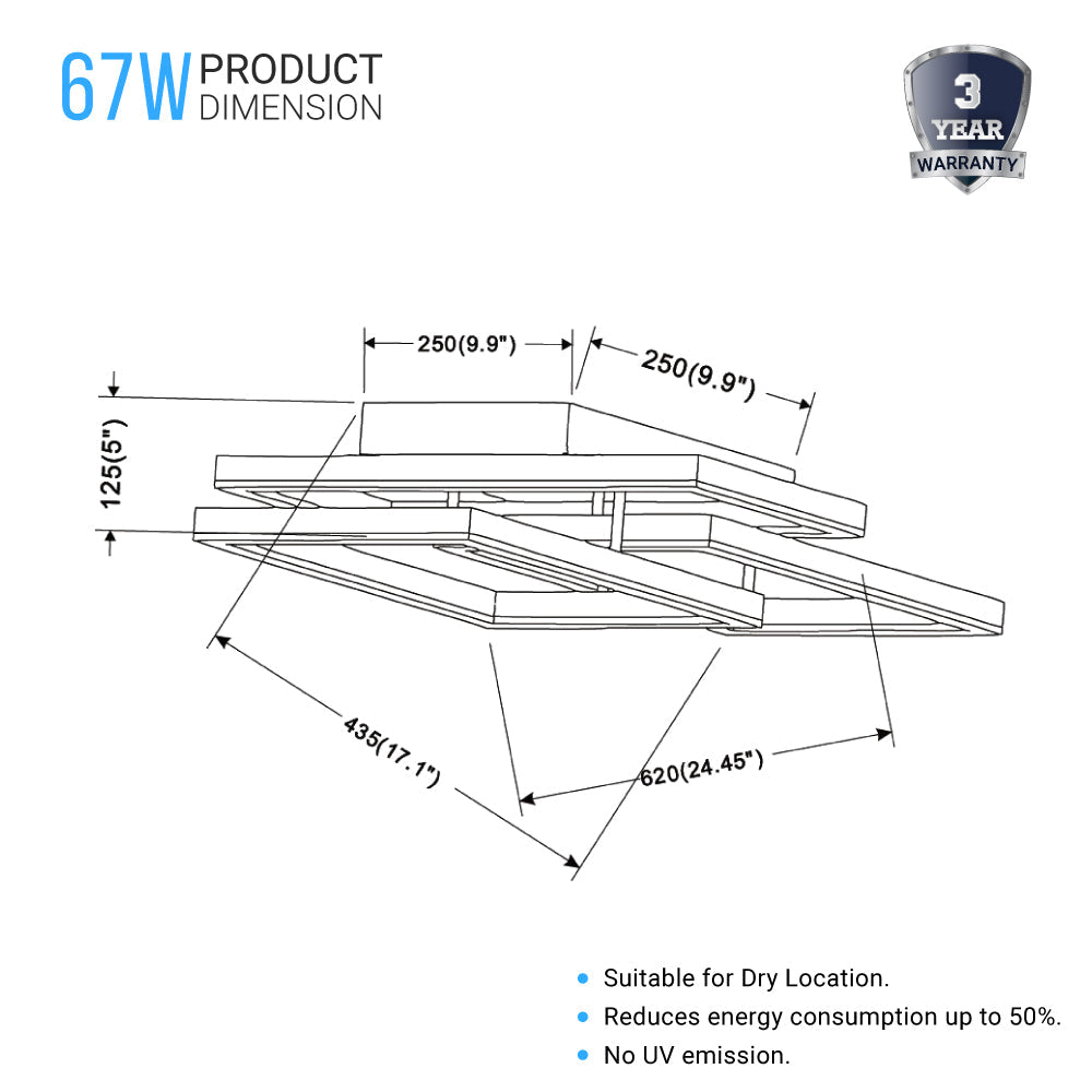 3-lights-geometric-modern-flush-mount-ceiling-lights-67w-3000k