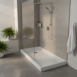 Shower Tray - Left Drain Single Threshold - Acrylic and Fiberglass - 60 X 32 X 5.5