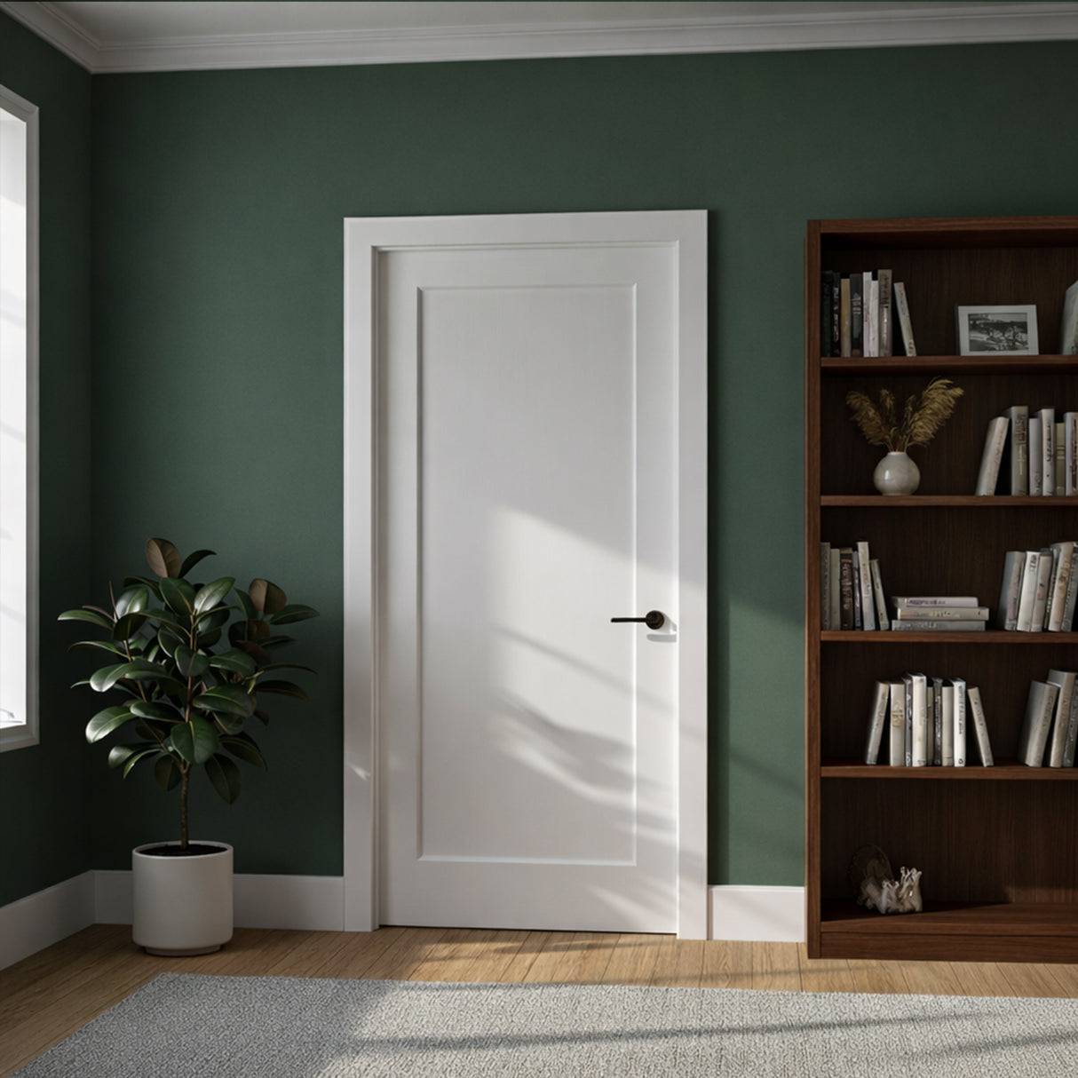Ivanees 1-Panel Hollow Core Molded Shaker Door Slab - Madison 80 Inch Height