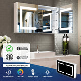 Wall Mounted LED Mirror Medicine Cabinets with On/Off Switch, Double Sided bathroom mirror cabinet