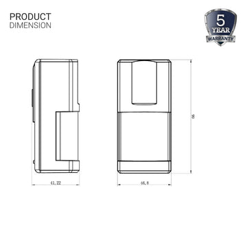 Wireless wall mount PIR Occupancy/ Vacancy Sensor with switch Manually Turn on/off and Dim Command