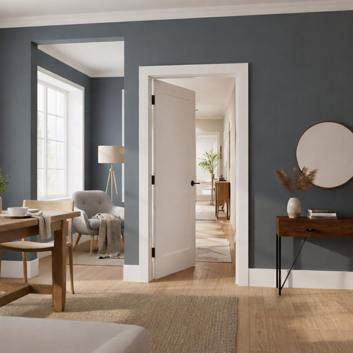 Ivanees 1-Panel Hollow Core Molded Shaker Door Slab - Madison 80 Inch Height