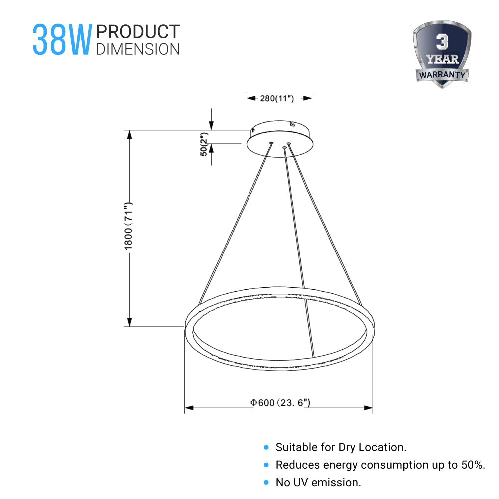 dimmable-1-ring-38w-3000k-round-led-chandelier-lights