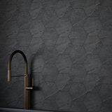 6 In Hexagon Nord Carbon Matte Color Body Porcelain Mosaic