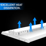 2FT LED Linear High Bay Shop Light, 110W, 5700K, 15000LM, 120 - 277VAC, 0 - 10V Dim, UL DLC Listed, Linear Hanging Light for Warehouse Workshops - 2 Pack - BUILDMYPLACE