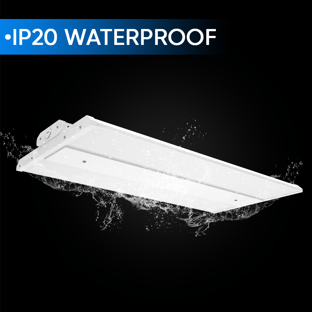 2FT LED Linear High Bay Shop Light, 110W, 5700K, 15000LM, 120 - 277VAC, 0 - 10V Dim, UL DLC Listed, Linear Hanging Light for Warehouse Workshops - 2 Pack - BUILDMYPLACE