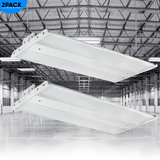 2FT LED Linear High Bay Shop Light, 110W, 5700K, 15000LM, 120 - 277VAC, 0 - 10V Dim, UL DLC Listed, Linear Hanging Light for Warehouse Workshops - 2 Pack - BUILDMYPLACE