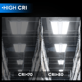 2FT LED Linear High Bay Shop Light, 110W, 5700K, 15000LM, 120 - 277VAC, 0 - 10V Dim, UL DLC Listed, Linear Hanging Light for Warehouse Workshops - 2 Pack - BUILDMYPLACE