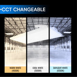 2FT Linear LED High Bay Light 105W/135W/165W Wattage Adjustable, 4000k/5000K/6500K CCT Changeable, Dip Switch, 0 - 10V Dim, 120 - 277V Input Voltage, ETL, DLC 5.1 Listed - BUILDMYPLACE