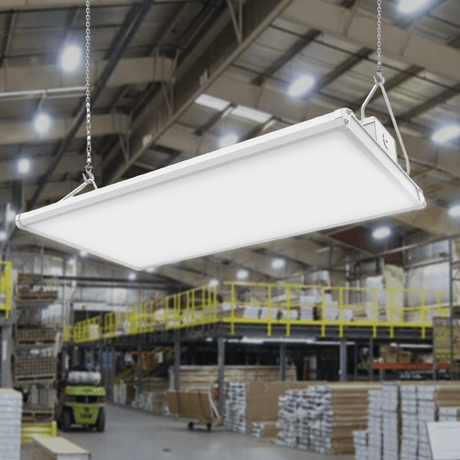 2FT Linear LED High Bay Light 105W/135W/165W Wattage Adjustable, 4000k/5000K/6500K CCT Changeable, Dip Switch, 0 - 10V Dim, 120 - 277V Input Voltage, ETL, DLC 5.1 Listed - BUILDMYPLACE