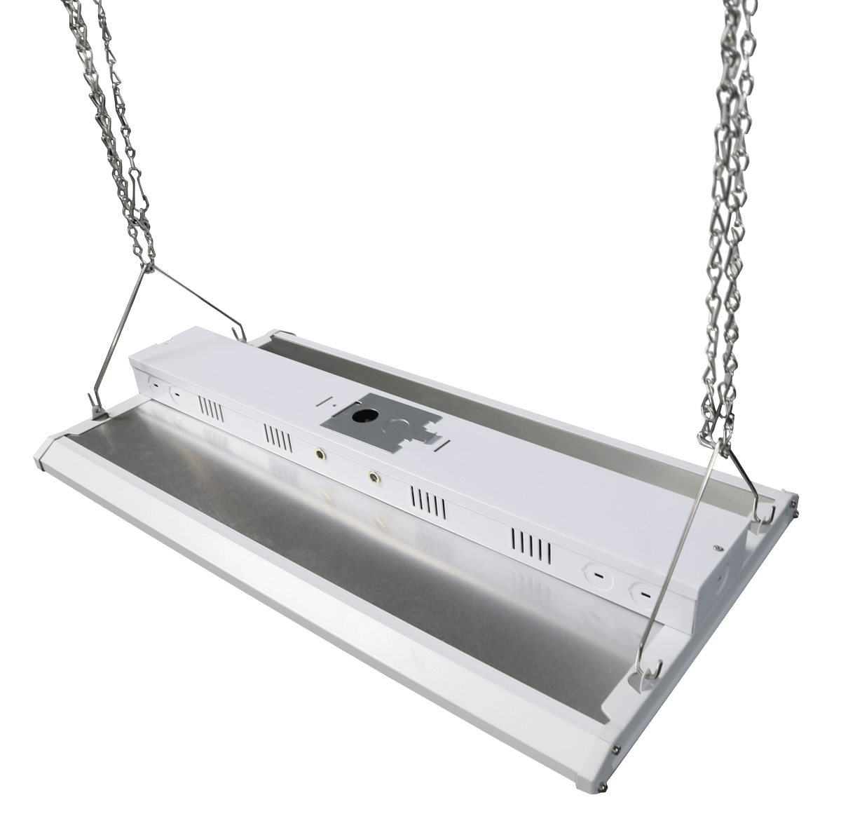 2FT Linear LED High Bay Light 105W/135W/165W Wattage Adjustable, 4000k/5000K/6500K CCT Changeable, Dip Switch, 0 - 10V Dim, 120 - 277V Input Voltage, ETL, DLC 5.1 Listed - BUILDMYPLACE