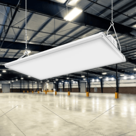 2FT Linear LED High Bay Light 60W/80W/105W Wattage Adjustable, 4000k/5000K/6500K CCT Changeable, Dip Switch, 0 - 10V Dim, 120 - 277V Input Voltage, ETL, DLC 5.1 Listed - BUILDMYPLACE