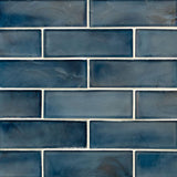 2"X 6" Blue Shimmer Glass Subway Brick Wall Mosaic Tile (14.4SQ FT/CTN) - BUILDMYPLACE