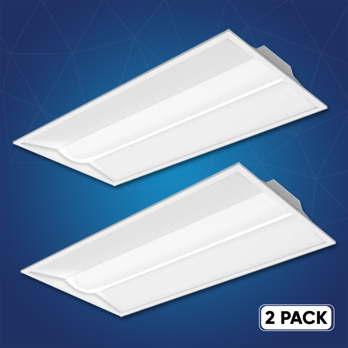 LED Troffer Panel Light: 2 ft. x 4 ft., Switchable 50W/60W/72W, CCT ...