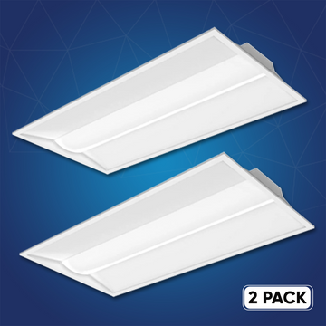 LED Troffer Panel Light: 2 ft. x 4 ft., Switchable 50W/60W/72W, CCT Changeable (4000K/5000K/6500K), Dip Switch, 0-10V Dimmable - ETL, DLC 5.1 Listed Recessed Light Fixtures