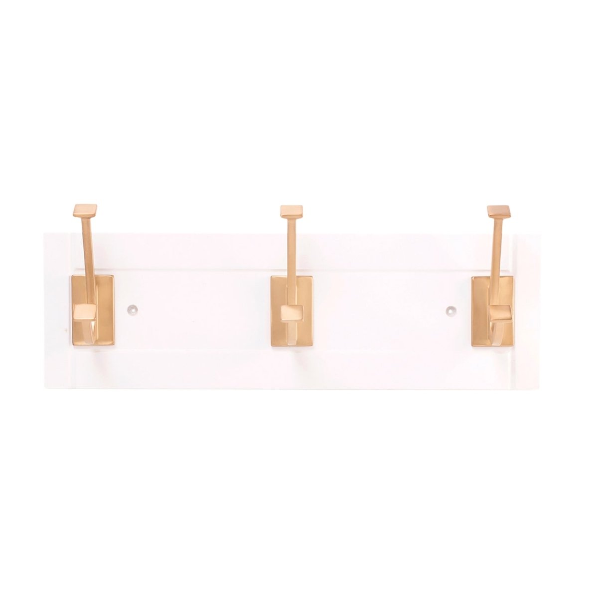 3 Coat & Hat Hook Rail 17 - 1/2 Inch Long in Brushed Golden Brass - Hickory Hardware - BUILDMYPLACE