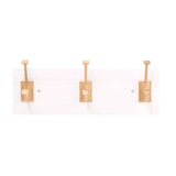 3 Coat & Hat Hook Rail 17 - 1/2 Inch Long in Brushed Golden Brass - Hickory Hardware - BUILDMYPLACE