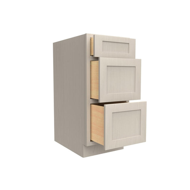 3 Drawer Base Cabinet | Elegant Stone | 15W x 34.5H x 24D - BUILDMYPLACE