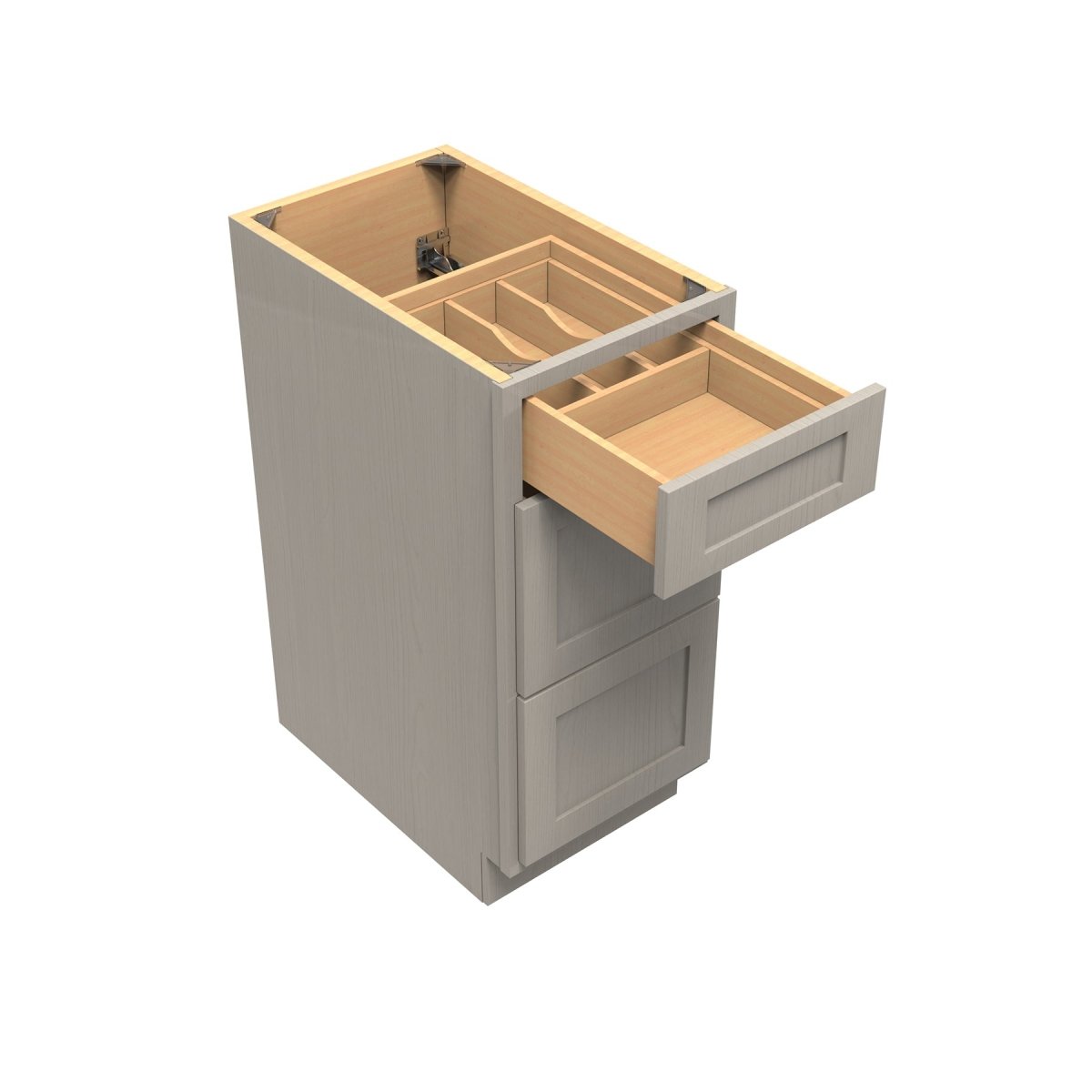 3 Drawer Base Cabinet | Elegant Stone | 15W x 34.5H x 24D - BUILDMYPLACE