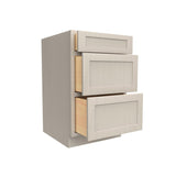 3 Drawer Base Cabinet | Elegant Stone | 21W x 34.5H x 24D - BUILDMYPLACE