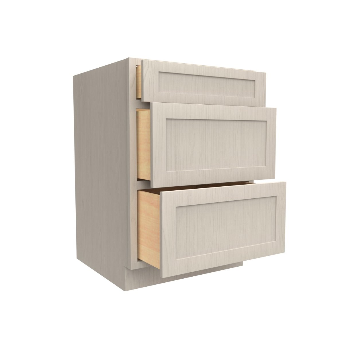 3 Drawer Base Cabinet | Elegant Stone | 24W x 34.5H x 24D - BUILDMYPLACE