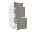 3 Drawer Base Cabinet| Matrix Silver | 12W x 34.5H x 24D - BUILDMYPLACE