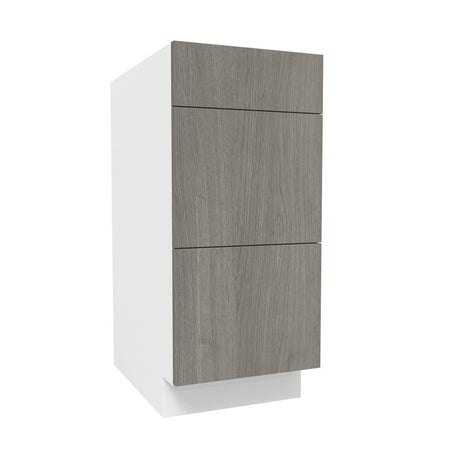 3 Drawer Base Cabinet| Matrix Silver | 15W x 34.5H x 24D - BUILDMYPLACE