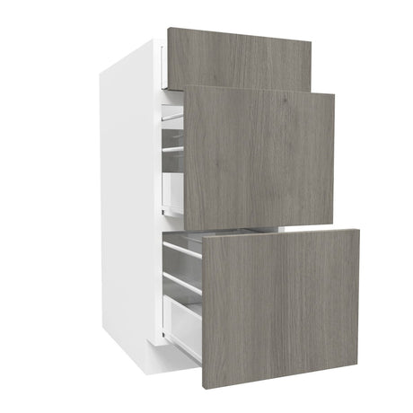 3 Drawer Base Cabinet| Matrix Silver | 15W x 34.5H x 24D - BUILDMYPLACE