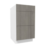 3 Drawer Base Cabinet| Matrix Silver | 18W x 34.5H x 24D - BUILDMYPLACE