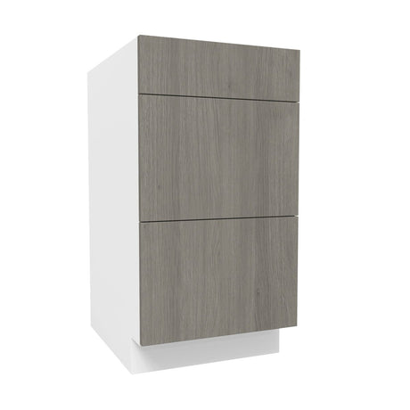 3 Drawer Base Cabinet| Matrix Silver | 18W x 34.5H x 24D - BUILDMYPLACE