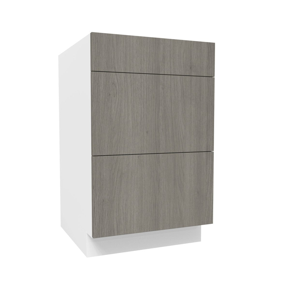 3 Drawer Base Cabinet| Matrix Silver | 21W x 34.5H x 24D - BUILDMYPLACE