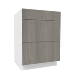 3 Drawer Base Cabinet| Matrix Silver | 24W x 34.5H x 24D - BUILDMYPLACE