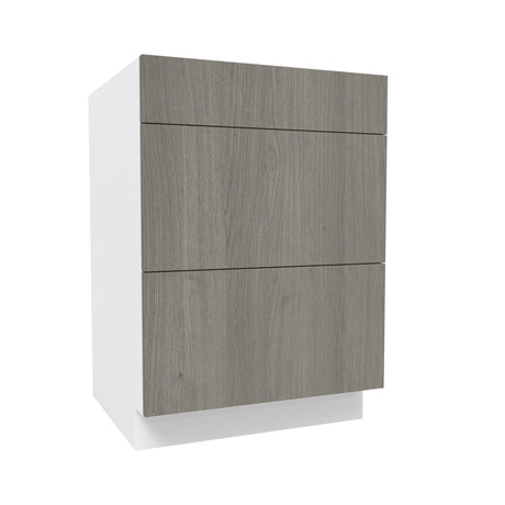 3 Drawer Base Cabinet| Matrix Silver | 24W x 34.5H x 24D - BUILDMYPLACE