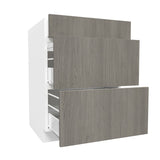 3 Drawer Base Cabinet| Matrix Silver | 24W x 34.5H x 24D - BUILDMYPLACE