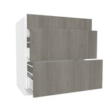 3 Drawer Base Cabinet| Matrix Silver | 30W x 34.5H x 24D - BUILDMYPLACE