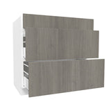 3 Drawer Base Cabinet| Matrix Silver | 33W x 34.5H x 24D - BUILDMYPLACE