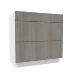 3 Drawer Base Cabinet| Matrix Silver | 33W x 34.5H x 24D - BUILDMYPLACE