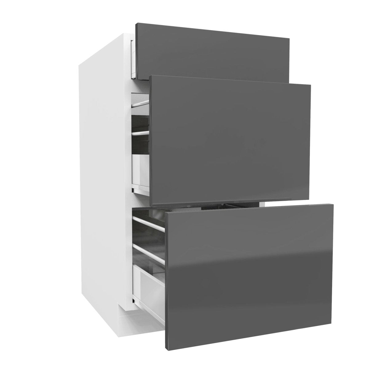 3 Drawer Base Cabinet | Milano Slate | 18W x 34.5H x 24D - BUILDMYPLACE