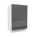 3 Drawer Base Cabinet | Milano Slate | 21W x 34.5H x 24D - BUILDMYPLACE