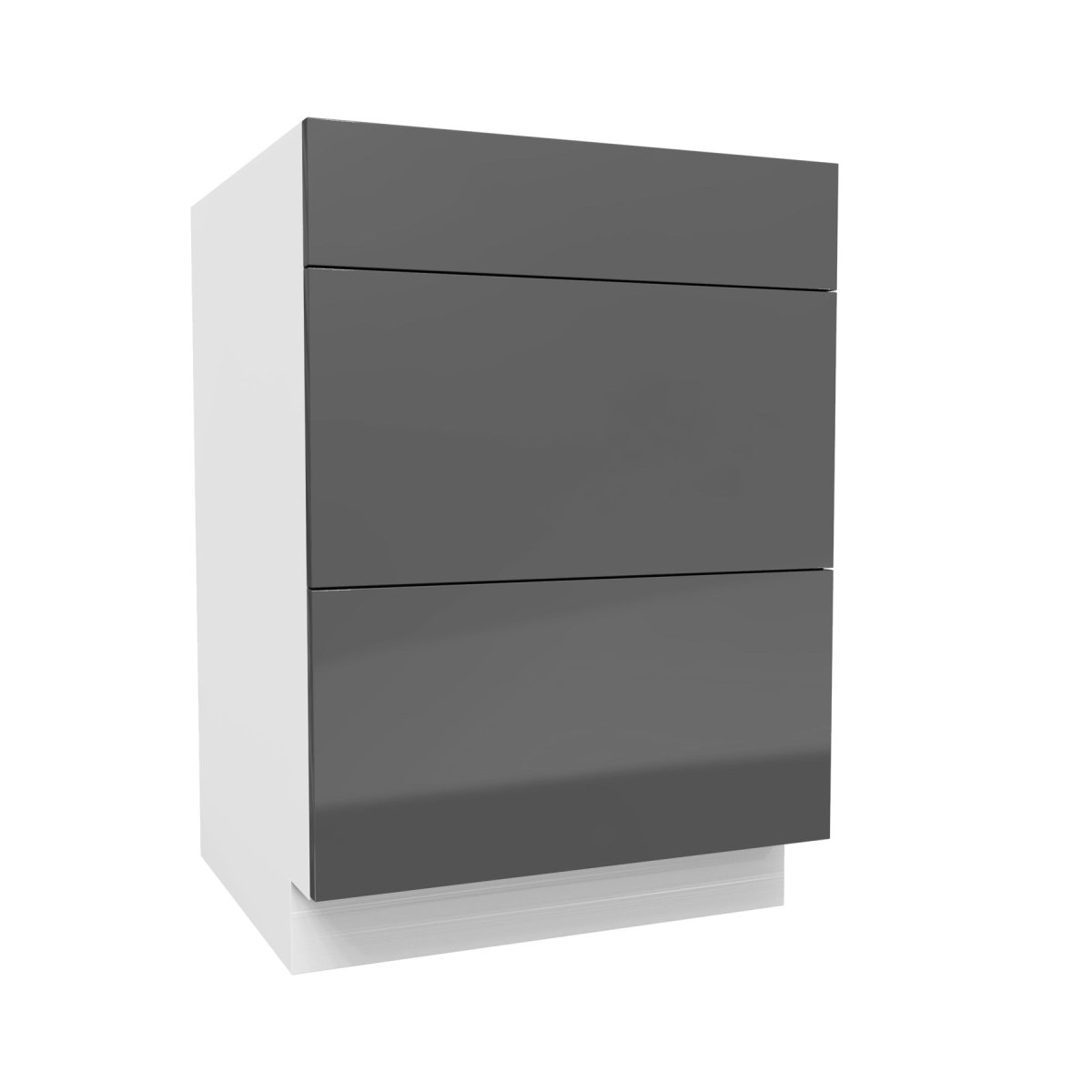 3 Drawer Base Cabinet | Milano Slate | 24W x 34.5H x 24D - BUILDMYPLACE