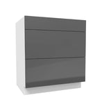 3 Drawer Base Cabinet | Milano Slate | 30W x 34.5H x 24D - BUILDMYPLACE