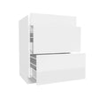 3 Drawer Base Cabinet | Milano White | 24W x 34.5H x 24D - BUILDMYPLACE