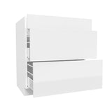 3 Drawer Base Cabinet | Milano White | 30W x 34.5H x 24D - BUILDMYPLACE